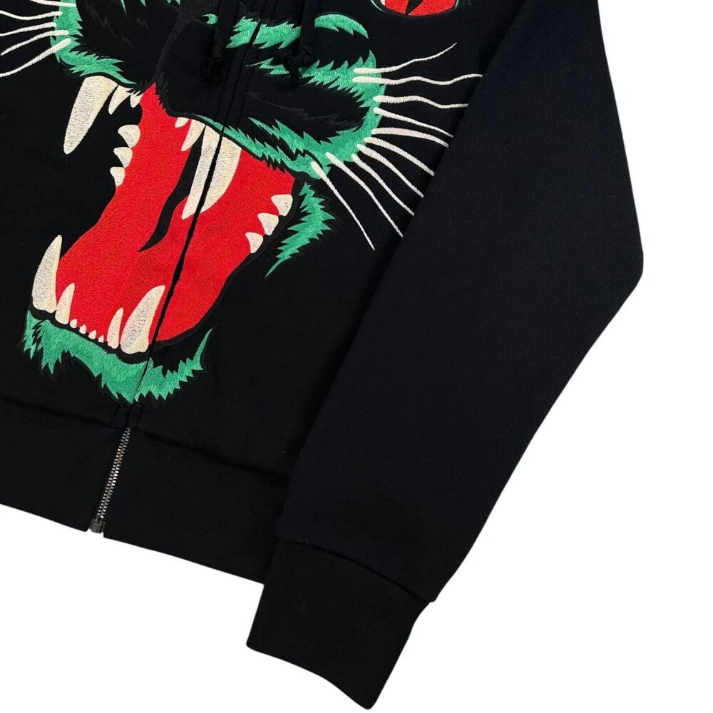 NWT Authentic Gucci Jacket Black Jaguar Head Embroidered Zip Up Track Jacket - Picture 6 of 9